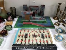 A Britain's/Herald models boxed set Guard's soldiers and castle