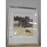 A signed limited edition print of a Morris Minor 'Rust in Peace' by Keith Harper no.