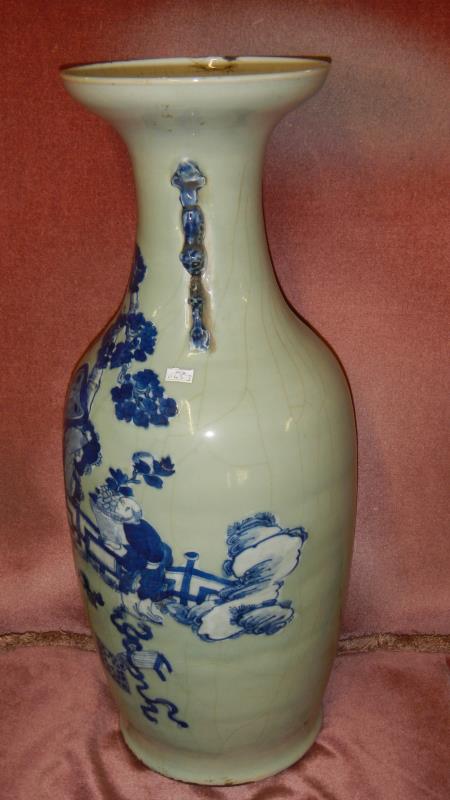 A 19th century Chinese baluster vase, approximately 24" tall, - Image 5 of 8