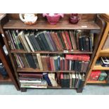 A dark wood 4 shelf bookcase