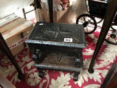 A pair of 19th century carved oak footstools