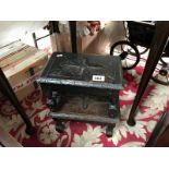 A pair of 19th century carved oak footstools