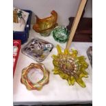 5 pieces of art glass including Venetian