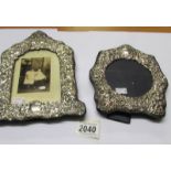 2 silver photograph framed hall marked D P, London 1988 and D R & S, London 1988,.