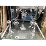 5 modern designer glass candle holders