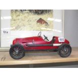 A modern pressed steel tin plate 1930's racing car