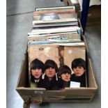 A collection of records including The Beatles & box sets etc.