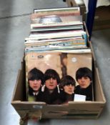 A collection of records including The Beatles & box sets etc.