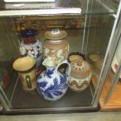 6 pieces of Doulton and Doulton Lambeth pottery, all a/f.