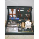 An Edwardian veteran car picnic hamper - registration number 577169 for 1912 onwards