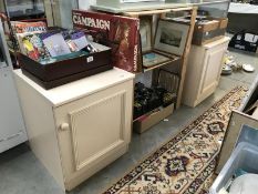 A pair of bedside cabinets