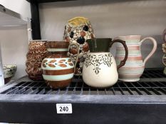 3 jugs and 2 vases including Sylvac