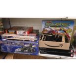 A quantity of assorted children's train sets including Polar Express and 'My First' scalextric set