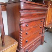 A Victorian mahogany Scotch chest of drawers.