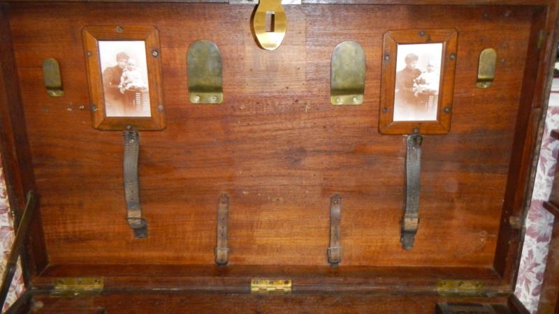 A fine 19th century brass bound captain's chest with candle box and secret compartment. - Image 4 of 8