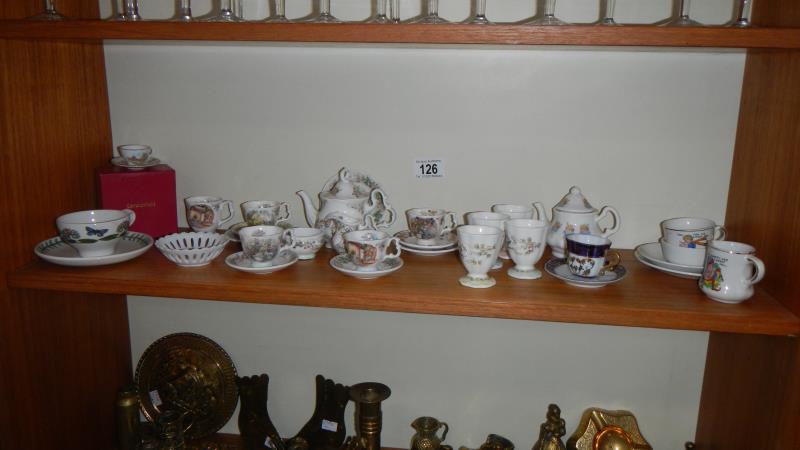 A Royal Doulton miniature porcelain teaset etc.