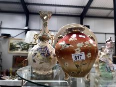 An Austrian vase & 1 other