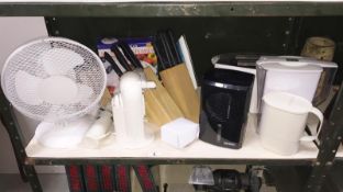 A quantity of electrical items including fan, dehumidifier etc.