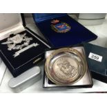 3 items of military memorabilia featuring regimental crests