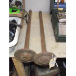 A pair of Austin Healey 3000 rear axle half shafts