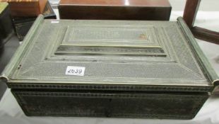 An Indian / South east Asian sewing box, a/f.