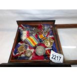 3 WW1 medals dedicated to 2365 Cel W C Hunter,