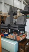 A good quality garden furniture set including a glass topped table,