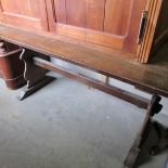 An oak refectory style table.