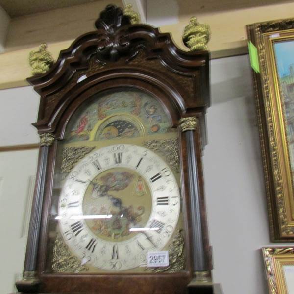 A fine Dutch 3 weight wall clock, in working order. - Image 2 of 3