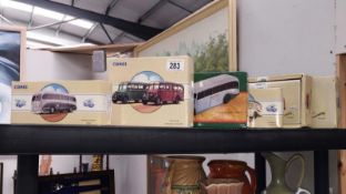 6 boxed Corgi model buses - 97078 Bedford OB's from Corkills to Kasteel,