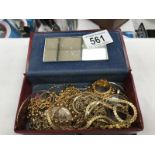 A mixed lot of yellow metal chains & locket etc.
