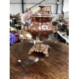 A copper samovar urn