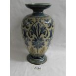 A Doulton Lambeth 1883 vase with marks including Frank Butler