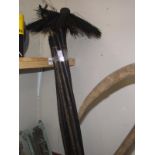 A Chimney sweeps brush with drain rod