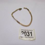 A 9ct gold bracelet marked 375. approximately 7 grams.