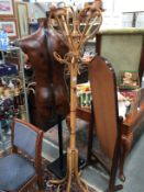 A bamboo hat / coat stand