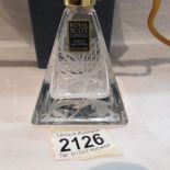 a boxed Royal Scott crystal scent bottle.