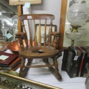 A Victorian child's rocking/potty chair.