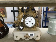 A French figural mantle clock