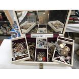 A jewellery box & mixed lot of costume jewellery