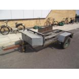 A 3 skid motorcycle trailer