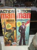 A boxed Pallitoy Action Man Soldier and Bearded Sailor.