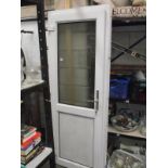 A UPVC door with frame