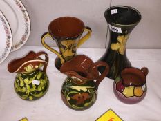 5 pieces of pottery including Aller Vale