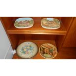 A Bossons Chalkware wall plate and 3 others A/F