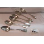 6 silver teaspoons, approximately 140 grams.