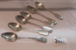 6 silver teaspoons, approximately 140 grams.