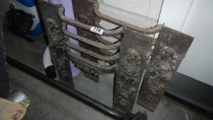 2 Victorian cast iron fire place fronts