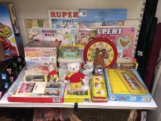 A collection of Rupert toys, ephemera, Die-cast etc.