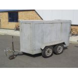 A 4 wheel box trailer